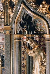 Detail des Kamins im Robing Room (Detail) von Charles Barry