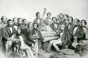 Die musikalische Union, veröffentlicht von Hanhart, 1851 von Charles Baugniet