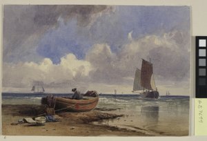 Fischerboot am Ufer von Hastings