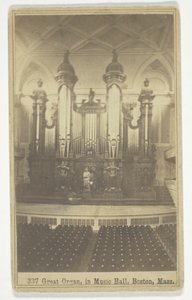 Große Orgel, in der Musikhalle, Boston, Mass