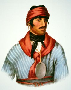 Selocta, ein Häuptling der Creek-Leute, nach einem Gemälde von 1825 von Charles Bird (after) King