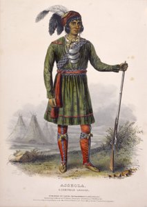 ASSEOLA, EIN SEMINOLE-FÜHRER, aus Geschichte der Indianerstämme Nordamerikas von Charles Bird King