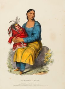Eine CHIPPEWAY-Witwe, aus der Geschichte der Indianerstämme Nordamerikas von Charles Bird King