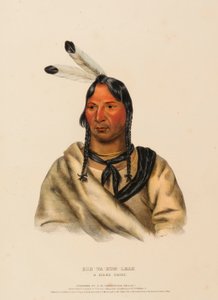ESH-TA-HUM-LEAH. Ein Sioux-Häuptling, aus der Geschichte der Indianerstämme Nordamerikas