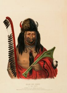 KISH-KE-KOSH. Ein Fuchs Tapferer, aus der Geschichte der Indianerstämme Nordamerikas von Charles Bird King