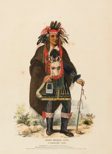 OKEE-MAKEE-QUID. Ein Chippewa-Häuptling, aus der Geschichte der Indianerstämme Nordamerikas