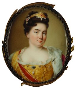 Porträt der Kaiserin Katharina I., 1684-1727, 1717 von Charles Boit