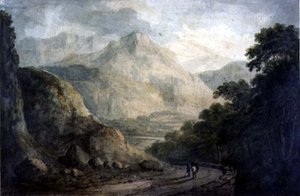 Landschaft: Ein felsiger Bach mit bewaldeten Ufern, 19. Jahrhundert von Charles Branwhite