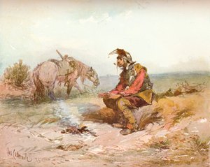 Langham Skizze: Das Biwak, um 1885