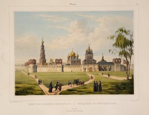 Ansicht des Nowodewitschi-Klosters in Moskau, 1840er Jahre