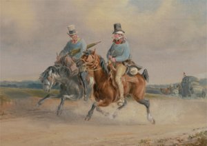 Reisegefährten oder Eine Szene auf der Straße in Frankreich