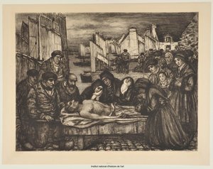 Schmerz im Land des Meeres oder Die Opfer des Meeres (Abzug b) von Charles Cottet