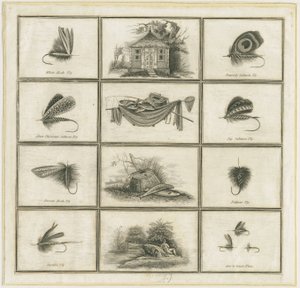 Dovedale - Charles Cottons Fliegen und Haken: Kupferstich, undatiert [?19. Jh.] von Charles Cotton