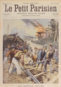 Der Boxeraufstand (1900-01), Boxer sabotieren die Eisenbahn, Juni 1900 von Charles Crespin