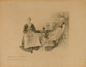 Caleb Plummer und seine Tochter, aus "Die Grille am Herd" von Charles Dana Gibson