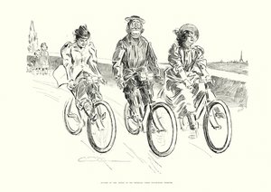 Gullem folgt dem Rat seines Arztes und macht Bewegung im Freien (Lithographie)