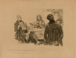 Mr. und Mrs. Micawber, David Copperfield und Traddles, aus "David Copperfield" von Charles Dana Gibson