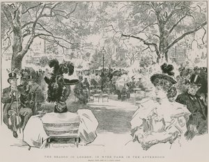 Die Saison im Hyde Park, London, am Nachmittag (Gravur) von Charles Dana Gibson