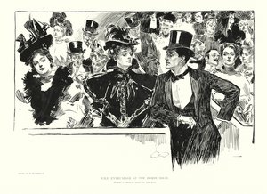Wilde Begeisterung bei der Pferdeshow von Charles Dana Gibson
