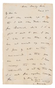 Eigenhändiger Brief, signiert von Charles Darwin