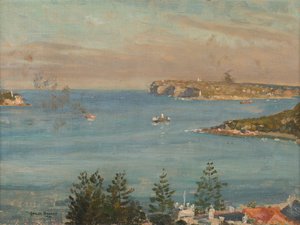 Blick auf Sydney Heads vom Norden der Stadt von Charles David Jones Bryant