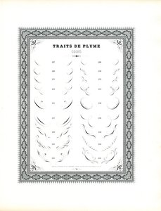 Kalligraphische Eckornamente von Charles Derriey