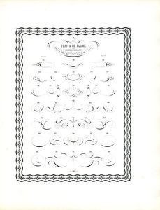 Kalligraphische Federverzierungen - Fortsetzung der ersten Serie von Charles Derriey