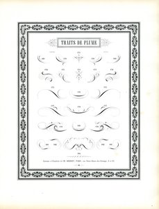 Kalligraphische Federverzierungen - Traits de Plume von Charles Derriey