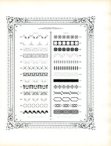 Dekorative Rahmen und ornamentale Muster von Charles Derriey