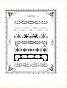 Dekorative Kettenmuster und ornamentale Rahmen von Charles Derriey