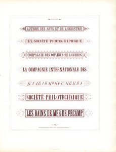 Dekorative Titelkartuschen für Geschäftsdokumente von Charles Derriey