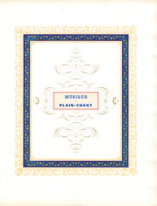 Dekorative Titelseite für Kirchenmusik von Charles Derriey