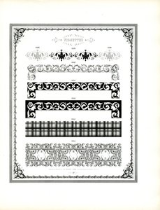 Elegante Vignetten für hochwertigen Rahmen-Druck von Charles Derriey