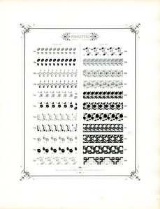 Florale und geometrische Ornamente für Buchdruck von Charles Derriey