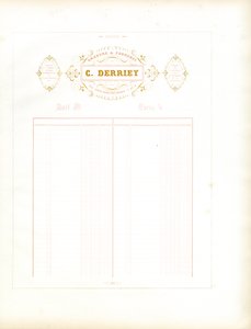 Goldener Briefkopf von Maison C. Derriey von Charles Derriey