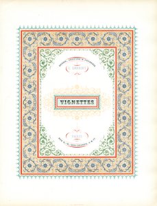 Prächtige Titelseite für Vignetten von Charles Derriey
