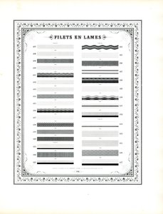 Typografische dekorative Regeln mit floralem Rahmen von Charles Derriey