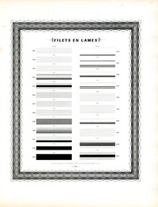 Typografische Linienelemente - Filets en Lames, Zweite Serie