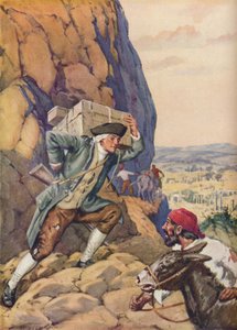 James Bruce hilft seinem Anhänger, um 1925
