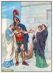 Streckte seine Arme zu seinem geliebten Jungen aus