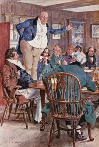 Illustration für Die Pickwickier von Charles Dickens von Charles Edmund (after) Brock