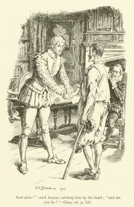 Illustration für Westward Ho! von Charles Kingsley (Gravur) von Charles Edmund Brock