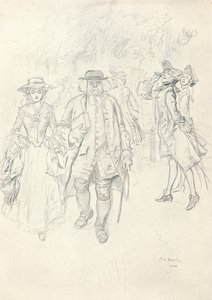 Durch die Gasse laufen - Stufe II, ca. 1920 von Charles Edmund Brock