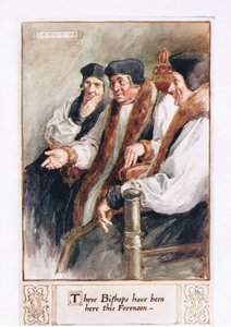 Drei Bischöfe waren heute Vormittag hier von Charles Edmund Brock