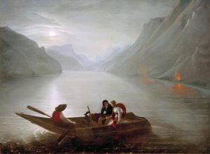 Julie und Saint-Preux auf dem Genfer See von Charles Edouard Crespy Le Prince