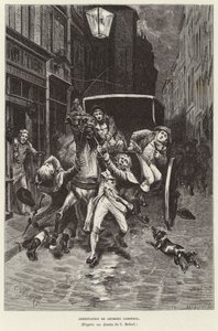Verhaftung von Georges Cadoudal, bretonischer royalistischer Aufständischer, Paris von Charles Edouard Delort