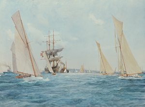Ein Yacht-Rennen von Charles Edward Dixon