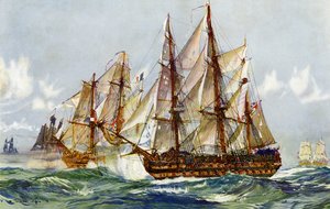 Einnahme der Duguay Trouin (Implacable) nach Trafalgar, 1805