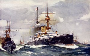 Die Majestic. Flaggschiff des Kanalgeschwaders, 1901