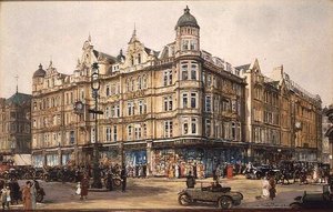 Das alte Gebäude, Bourne und Hollingsworth, Oxford Street von Charles Edward Dixon